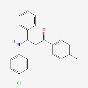 3-[(4-Chlorophenyl)amino]-1-(4-methylphenyl)-3-phenylpropan-1-one