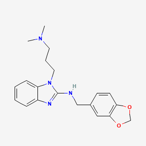 N-(1,3-benzodioxol-5-ylmethyl)-1-[3-(dimethylamino)propyl]-1H-benzimidazol-2-amine