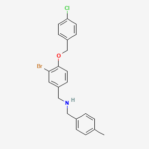 1-{3-bromo-4-[(4-chlorobenzyl)oxy]phenyl}-N-(4-methylbenzyl)methanamine