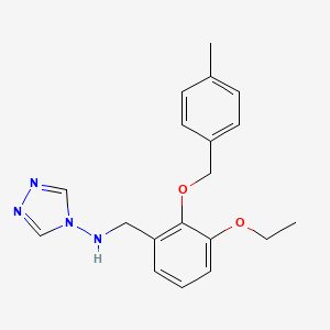 N-{3-ethoxy-2-[(4-methylbenzyl)oxy]benzyl}-4H-1,2,4-triazol-4-amine