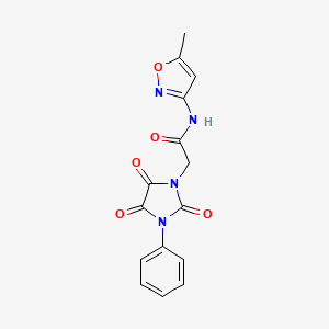 N-(5-methyl-1,2-oxazol-3-yl)-2-(2,4,5-trioxo-3-phenylimidazolidin-1-yl)acetamide