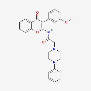 N-(3-(3-methoxyphenyl)-4-oxo-4H-chromen-2-yl)-2-(4-phenylpiperazin-1-yl)acetamide