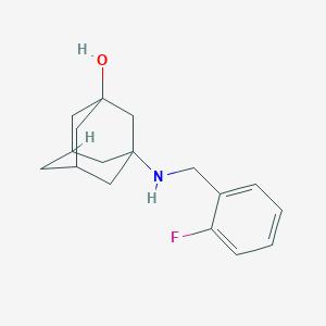 molecular formula C17H22FNO B12484377 3-{[(2-Fluorophenyl)methyl]amino}adamantan-1-ol 