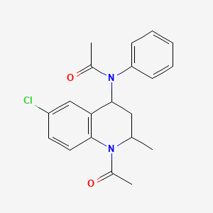 molecular formula C20H21ClN2O2 B12484408 N-(1-acetyl-6-chloro-2-methyl-1,2,3,4-tetrahydroquinolin-4-yl)-N-phenylacetamide CAS No. 17117-36-1