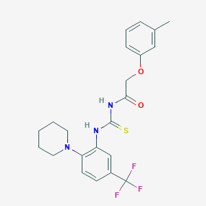 2-(3-methylphenoxy)-N-{[2-(piperidin-1-yl)-5-(trifluoromethyl)phenyl]carbamothioyl}acetamide