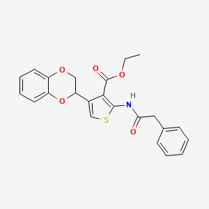 Ethyl 4-(2,3-dihydro-1,4-benzodioxin-2-yl)-2-[(phenylacetyl)amino]thiophene-3-carboxylate