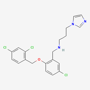 N-{5-chloro-2-[(2,4-dichlorobenzyl)oxy]benzyl}-3-(1H-imidazol-1-yl)propan-1-amine