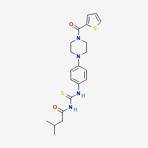 molecular formula C21H26N4O2S2 B12484445 3-methyl-N-({4-[4-(thiophen-2-ylcarbonyl)piperazin-1-yl]phenyl}carbamothioyl)butanamide 