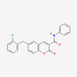 6-(2-chlorobenzyl)-2-oxo-N-phenyl-2H-chromene-3-carboxamide