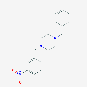 molecular formula C18H25N3O2 B12484483 1-(Cyclohex-3-en-1-ylmethyl)-4-(3-nitrobenzyl)piperazine 