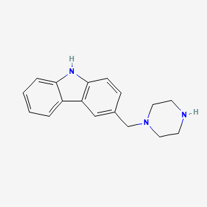 molecular formula C17H19N3 B12484489 3-(piperazin-1-ylmethyl)-9H-carbazole 