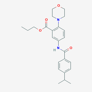 Propyl 2-(morpholin-4-yl)-5-({[4-(propan-2-yl)phenyl]carbonyl}amino)benzoate