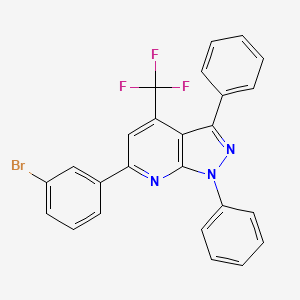 molecular formula C25H15BrF3N3 B12484491 6-(3-bromophenyl)-1,3-diphenyl-4-(trifluoromethyl)-1H-pyrazolo[3,4-b]pyridine 