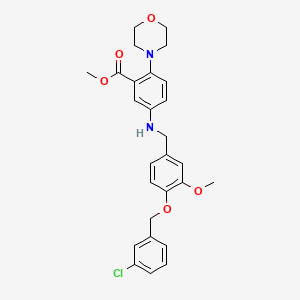 Methyl 5-({4-[(3-chlorobenzyl)oxy]-3-methoxybenzyl}amino)-2-(morpholin-4-yl)benzoate