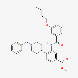 Methyl 4-(4-benzylpiperazin-1-yl)-3-{[(3-butoxyphenyl)carbonyl]amino}benzoate