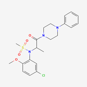 N-(5-chloro-2-methoxyphenyl)-N-[1-oxo-1-(4-phenylpiperazin-1-yl)propan-2-yl]methanesulfonamide