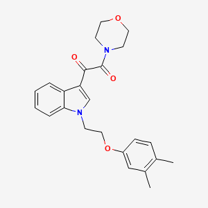 1-{1-[2-(3,4-dimethylphenoxy)ethyl]-1H-indol-3-yl}-2-(morpholin-4-yl)ethane-1,2-dione