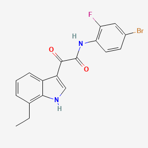 N-(4-bromo-2-fluorophenyl)-2-(7-ethyl-1H-indol-3-yl)-2-oxoacetamide