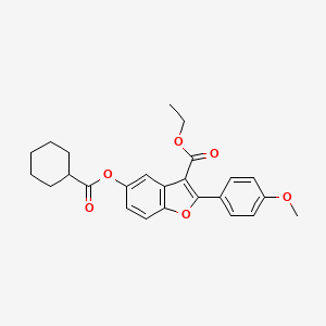 Ethyl 5-(cyclohexanecarbonyloxy)-2-(4-methoxyphenyl)-1-benzofuran-3-carboxylate