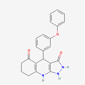 3-hydroxy-4-(3-phenoxyphenyl)-1,4,6,7,8,9-hexahydro-5H-pyrazolo[3,4-b]quinolin-5-one