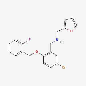 1-{5-bromo-2-[(2-fluorobenzyl)oxy]phenyl}-N-(furan-2-ylmethyl)methanamine