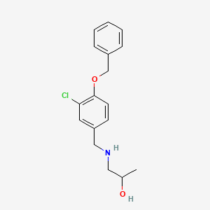 molecular formula C17H20ClNO2 B12484567 1-{[4-(Benzyloxy)-3-chlorobenzyl]amino}propan-2-ol 