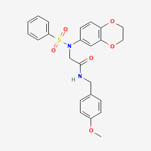 N~2~-(2,3-dihydro-1,4-benzodioxin-6-yl)-N-(4-methoxybenzyl)-N~2~-(phenylsulfonyl)glycinamide