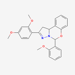 molecular formula C25H24N2O4 B12484674 2-(2,4-Dimethoxyphenyl)-5-(2-methoxyphenyl)-1,10b-dihydropyrazolo[1,5-c][1,3]benzoxazine 