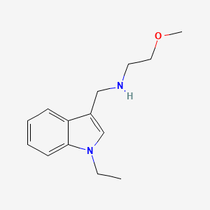 molecular formula C14H20N2O B12484686 N-[(1-ethyl-1H-indol-3-yl)methyl]-2-methoxyethanamine 