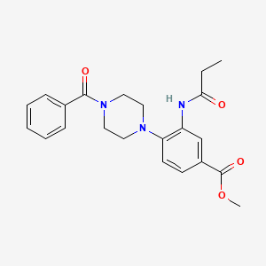 Methyl 4-[4-(phenylcarbonyl)piperazin-1-yl]-3-(propanoylamino)benzoate