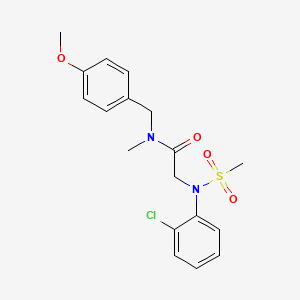 molecular formula C18H21ClN2O4S B12484702 N~2~-(2-chlorophenyl)-N-(4-methoxybenzyl)-N-methyl-N~2~-(methylsulfonyl)glycinamide 