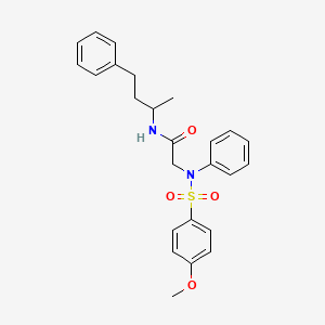 molecular formula C25H28N2O4S B12484706 N~2~-[(4-methoxyphenyl)sulfonyl]-N~2~-phenyl-N-(4-phenylbutan-2-yl)glycinamide 