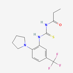 N-{[2-(pyrrolidin-1-yl)-5-(trifluoromethyl)phenyl]carbamothioyl}propanamide