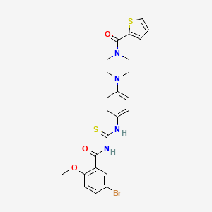 5-bromo-2-methoxy-N-({4-[4-(thiophen-2-ylcarbonyl)piperazin-1-yl]phenyl}carbamothioyl)benzamide