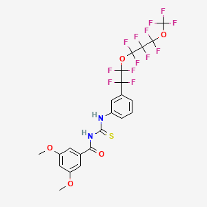 3,5-dimethoxy-N-[(3-{1,1,2,2-tetrafluoro-2-[1,1,2,2,3,3-hexafluoro-3-(trifluoromethoxy)propoxy]ethyl}phenyl)carbamothioyl]benzamide