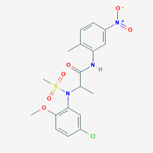 N~2~-(5-chloro-2-methoxyphenyl)-N-(2-methyl-5-nitrophenyl)-N~2~-(methylsulfonyl)alaninamide