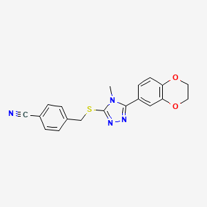 4-({[5-(2,3-dihydro-1,4-benzodioxin-6-yl)-4-methyl-4H-1,2,4-triazol-3-yl]sulfanyl}methyl)benzonitrile