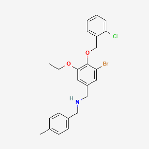 1-{3-bromo-4-[(2-chlorobenzyl)oxy]-5-ethoxyphenyl}-N-(4-methylbenzyl)methanamine