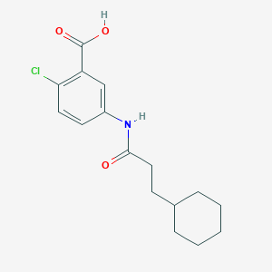 2-Chloro-5-[(3-cyclohexylpropanoyl)amino]benzoic acid