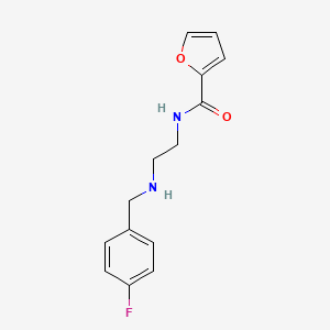 molecular formula C14H15FN2O2 B12484828 N-{2-[(4-fluorobenzyl)amino]ethyl}furan-2-carboxamide 