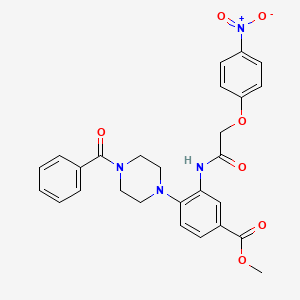 Methyl 3-{[(4-nitrophenoxy)acetyl]amino}-4-[4-(phenylcarbonyl)piperazin-1-yl]benzoate