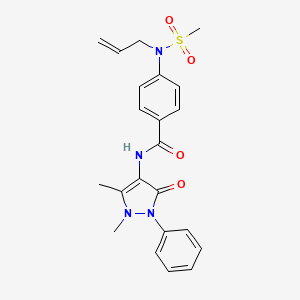 N-(1,5-dimethyl-3-oxo-2-phenyl-2,3-dihydro-1H-pyrazol-4-yl)-4-[(methylsulfonyl)(prop-2-en-1-yl)amino]benzamide