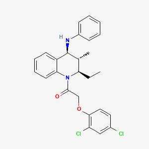 2-(2,4-dichlorophenoxy)-1-[(2R,3S,4S)-2-ethyl-3-methyl-4-(phenylamino)-3,4-dihydroquinolin-1(2H)-yl]ethanone