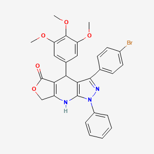 3-(4-bromophenyl)-1-phenyl-4-(3,4,5-trimethoxyphenyl)-1,4,7,8-tetrahydro-5H-furo[3,4-b]pyrazolo[4,3-e]pyridin-5-one