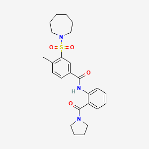 3-(azepan-1-ylsulfonyl)-4-methyl-N-[2-(pyrrolidin-1-ylcarbonyl)phenyl]benzamide