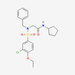 N~2~-benzyl-N~2~-[(3-chloro-4-ethoxyphenyl)sulfonyl]-N-cyclopentylglycinamide