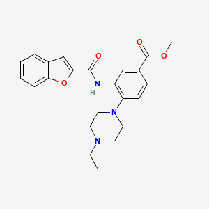 Ethyl 3-[(1-benzofuran-2-ylcarbonyl)amino]-4-(4-ethylpiperazin-1-yl)benzoate