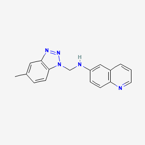 N-[(5-methyl-1H-benzotriazol-1-yl)methyl]quinolin-6-amine