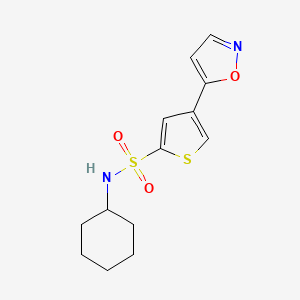 N-cyclohexyl-4-(1,2-oxazol-5-yl)thiophene-2-sulfonamide