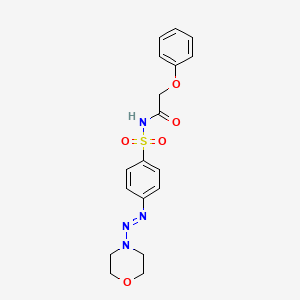 molecular formula C18H20N4O5S B12484985 N-({4-[(E)-morpholin-4-yldiazenyl]phenyl}sulfonyl)-2-phenoxyacetamide 